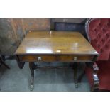 A Regency style mahogany dropleaf sofa table