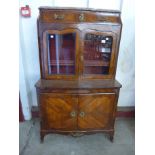 A small 19th Century French rosewood and marble topped side cabinet