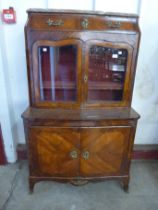 A small 19th Century French rosewood and marble topped side cabinet