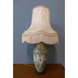 A Chinese porcelain table lamp