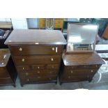 A Stag Minstrel mahogany two piece bedroom suite