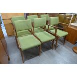 A set of six Danish teak dining chairs