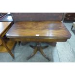 A Bevan funnell mahogany fold over games table