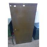 An Art Metal steel single door shelved cabinet
