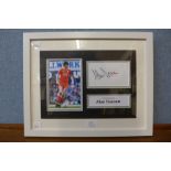 A signed and framed photograph of Alan Hansen
