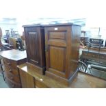 A pair of similar Edward VII mahogany bedside cupboards