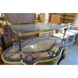 An Italian brass and glass topped rectangular coffee table