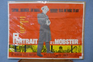 A Portrait of a Mobster film poster, unframed