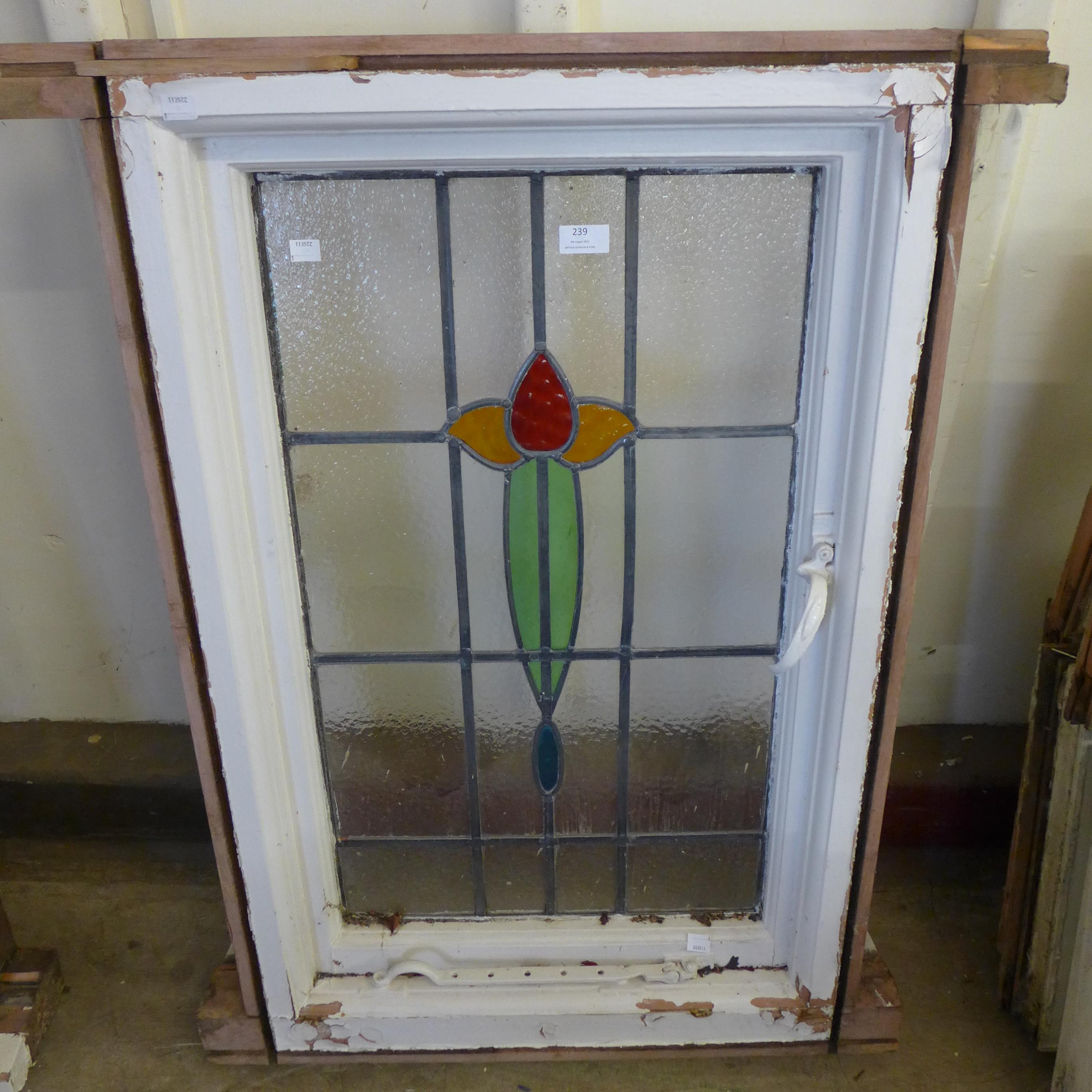 An Arts and Crafts stained glass window