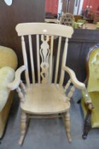 A beech farmhouse rocking chair