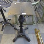 Cast iron pub table base