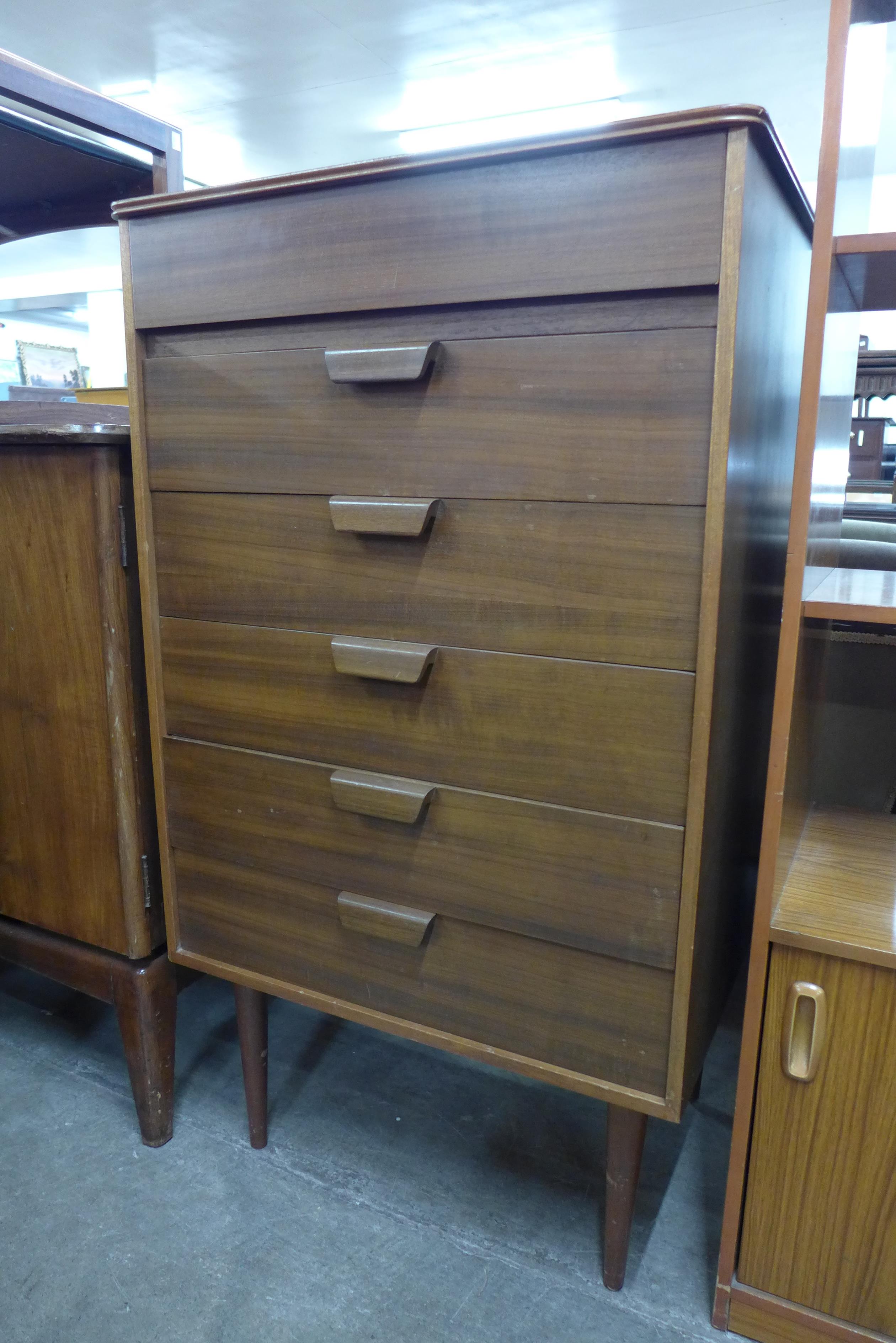 A unefliex afromosia chest of drawers