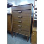 A unefliex afromosia chest of drawers