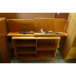 A Tapley teak floating wall mounted cabinet