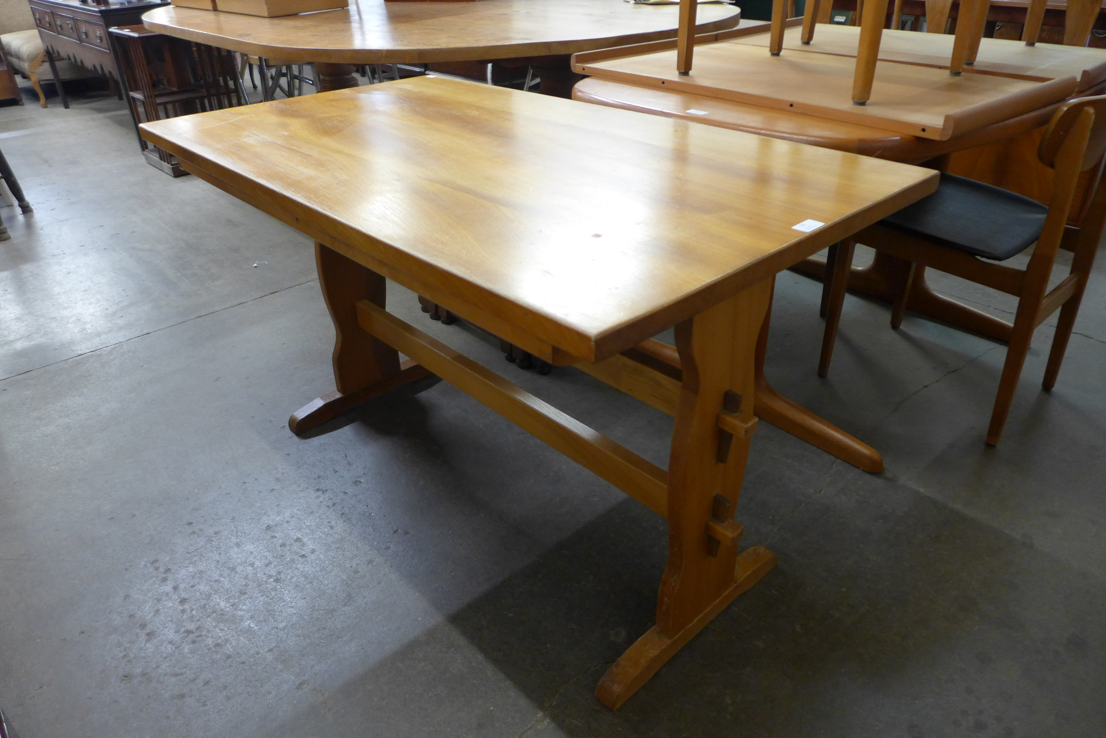 A set four Ercol 737 model chairs and a beech refectory table - Image 2 of 2