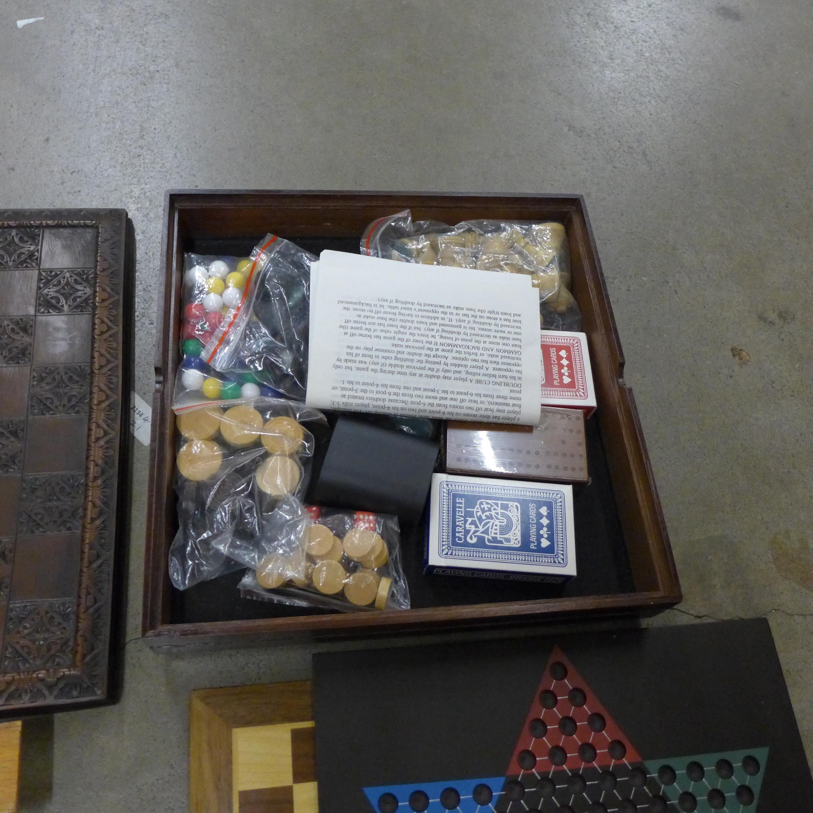 A collection of board games including chess sets, dominoes and playing cards - Image 3 of 5