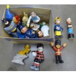 Ten novelty shampoo bottles including Batman and Fireman Sam, and a bendy Guardsman figure **