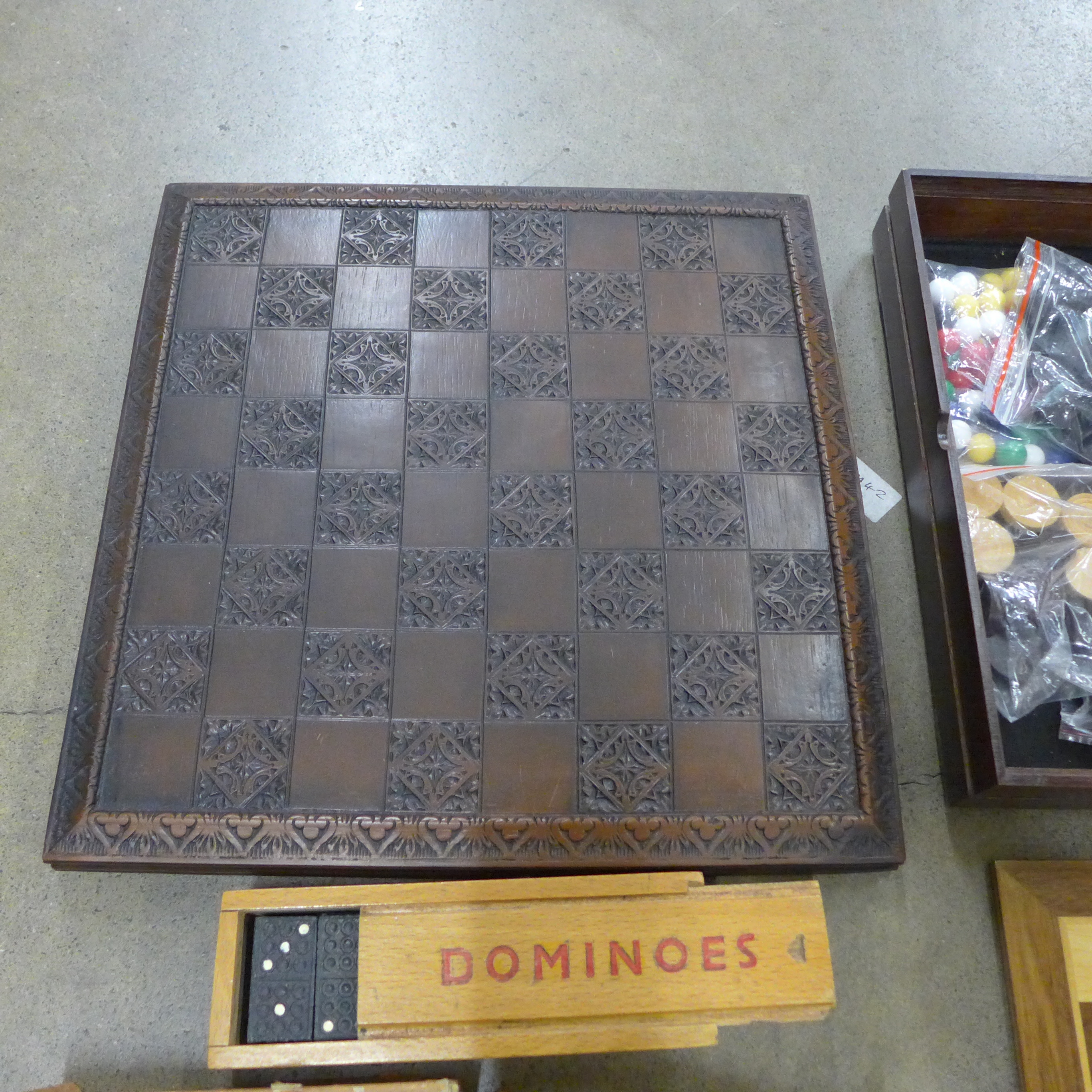A collection of board games including chess sets, dominoes and playing cards - Image 2 of 5
