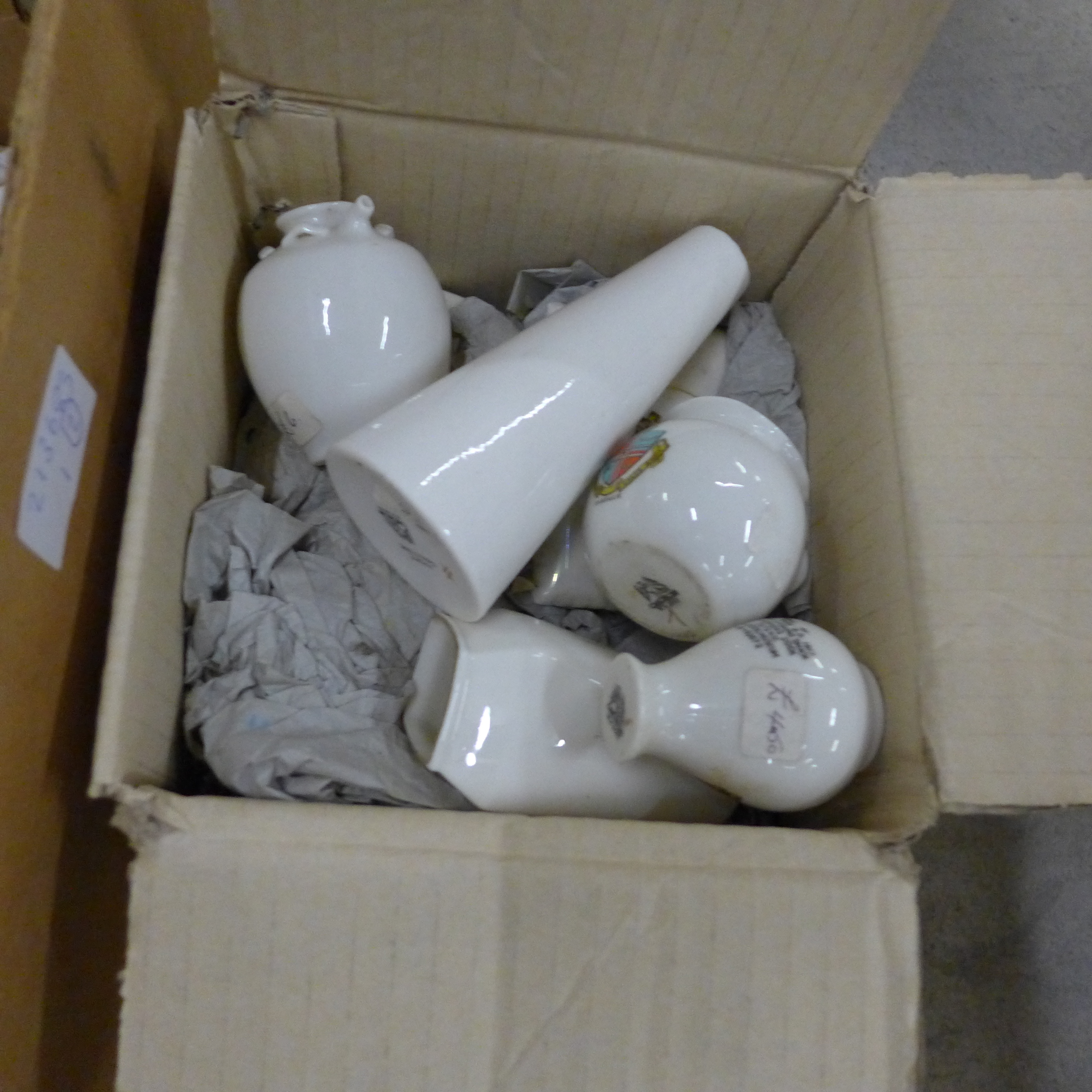 Two boxes of mixed china and a box of crested china including Goss **PLEASE NOTE THIS LOT IS NOT - Image 4 of 4