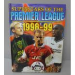 Football; a copy of Superstars of the Premier League 1998-99 containing several signatures from