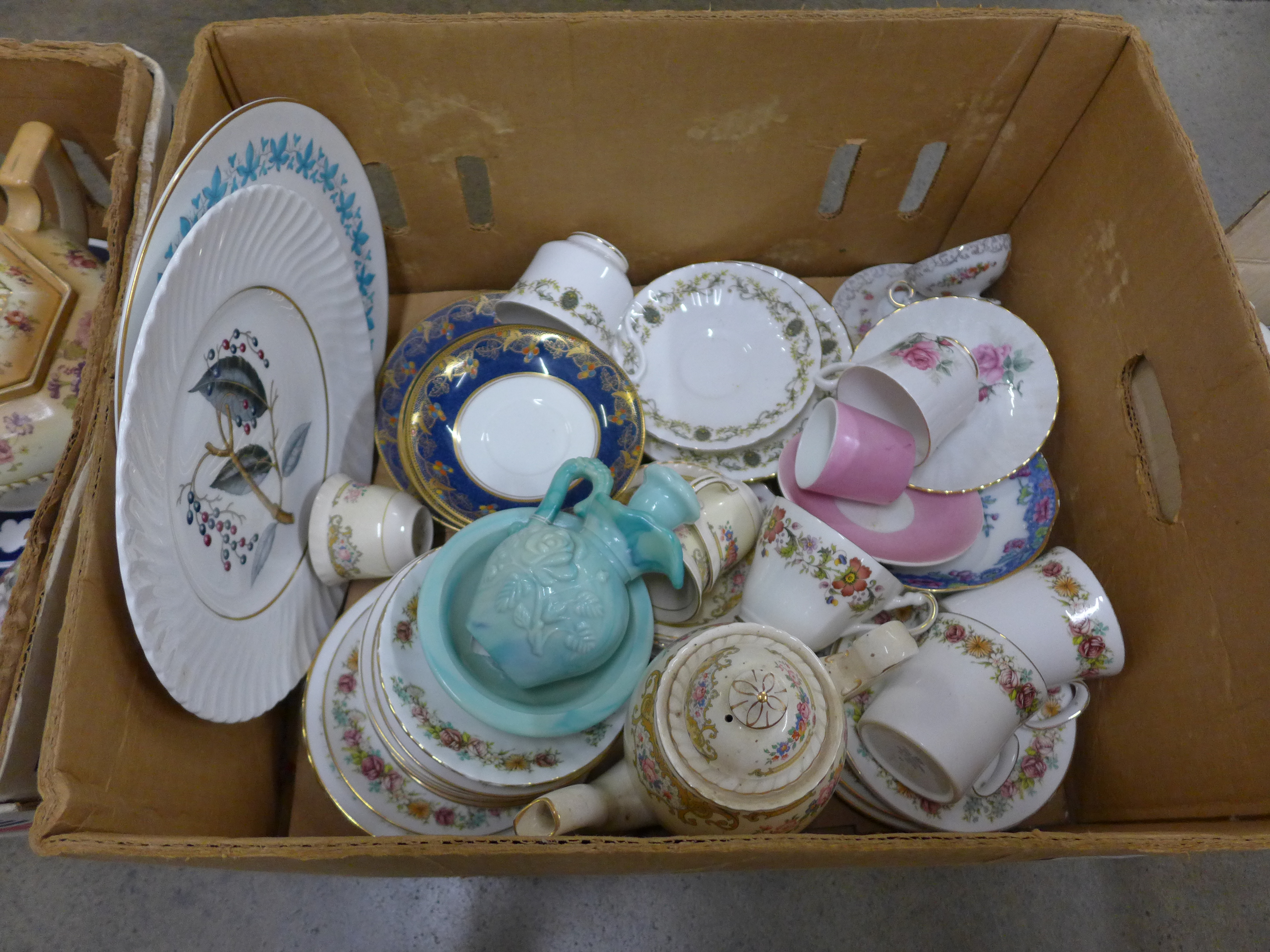 Two boxes of mixed china and a box of crested china including Goss **PLEASE NOTE THIS LOT IS NOT - Image 3 of 4