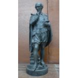 A spelter figure of Shakespeare, 31cm