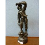 A cast metal French figure