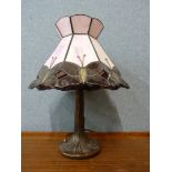 A Tiffany style table lamp