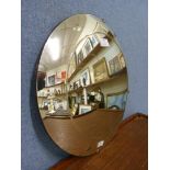 A convex mirror