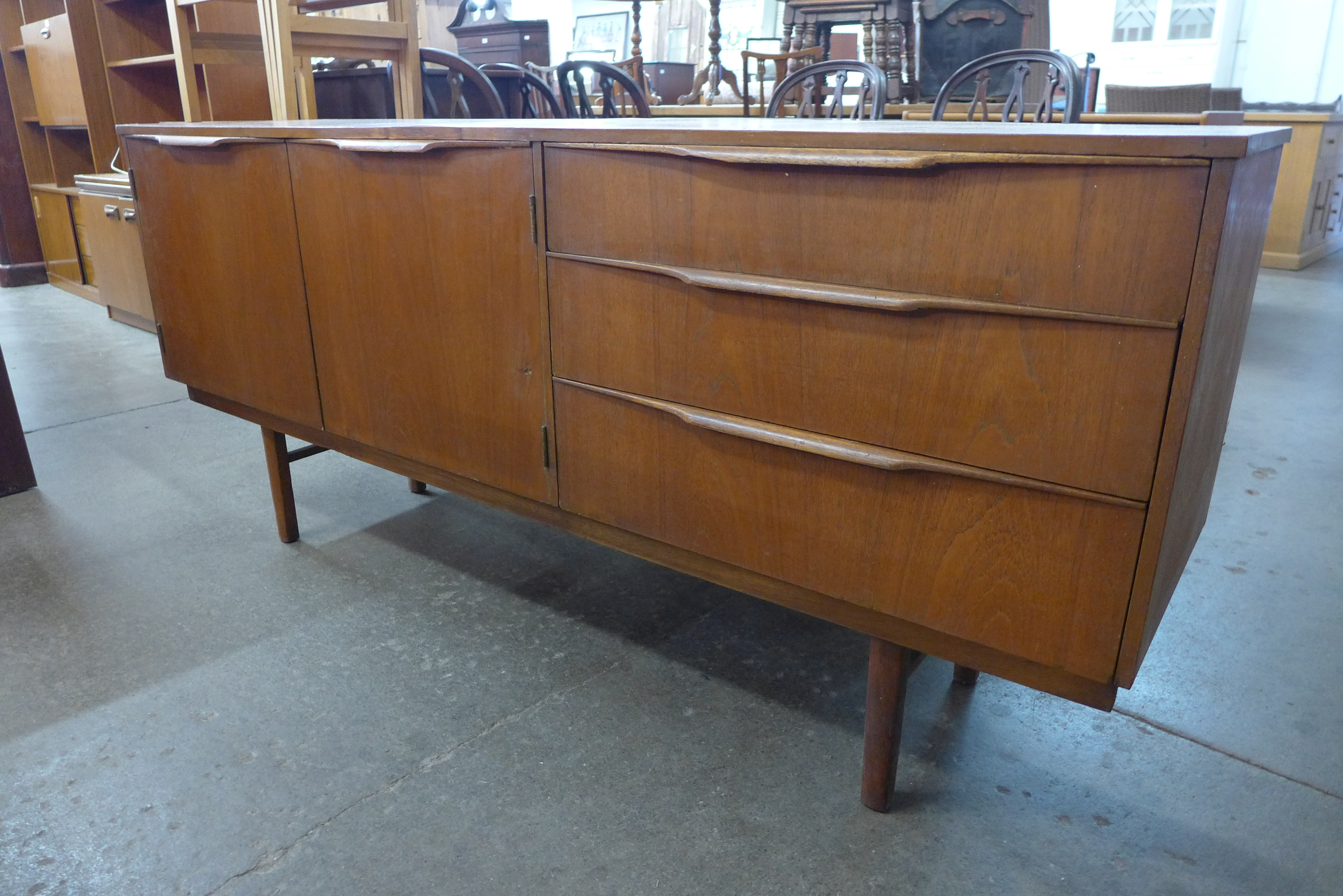 A small teak sideboard