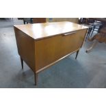 A teak record cabinet