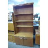 A teak bookcase