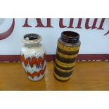 Two West German glazed vases