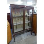 An Edward VII mahogany two door display cabinet