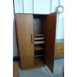 A G-Plan Fresco teak fitted two door wardrobe