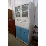 A 1950's painted kitchen cabinet