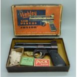 The Webley 'Junior' air pistol, .177 calibre, boxed