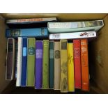 A collection of Folio Society books in slip cases, including works by Thomas Hardy and TE Lawrence