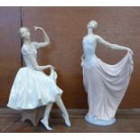 Two Lladro figures, tallest 30.5cm