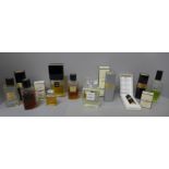 A collection of Chanel perfumes - nine approximately half-full bottles including No.5, No.19, No.5