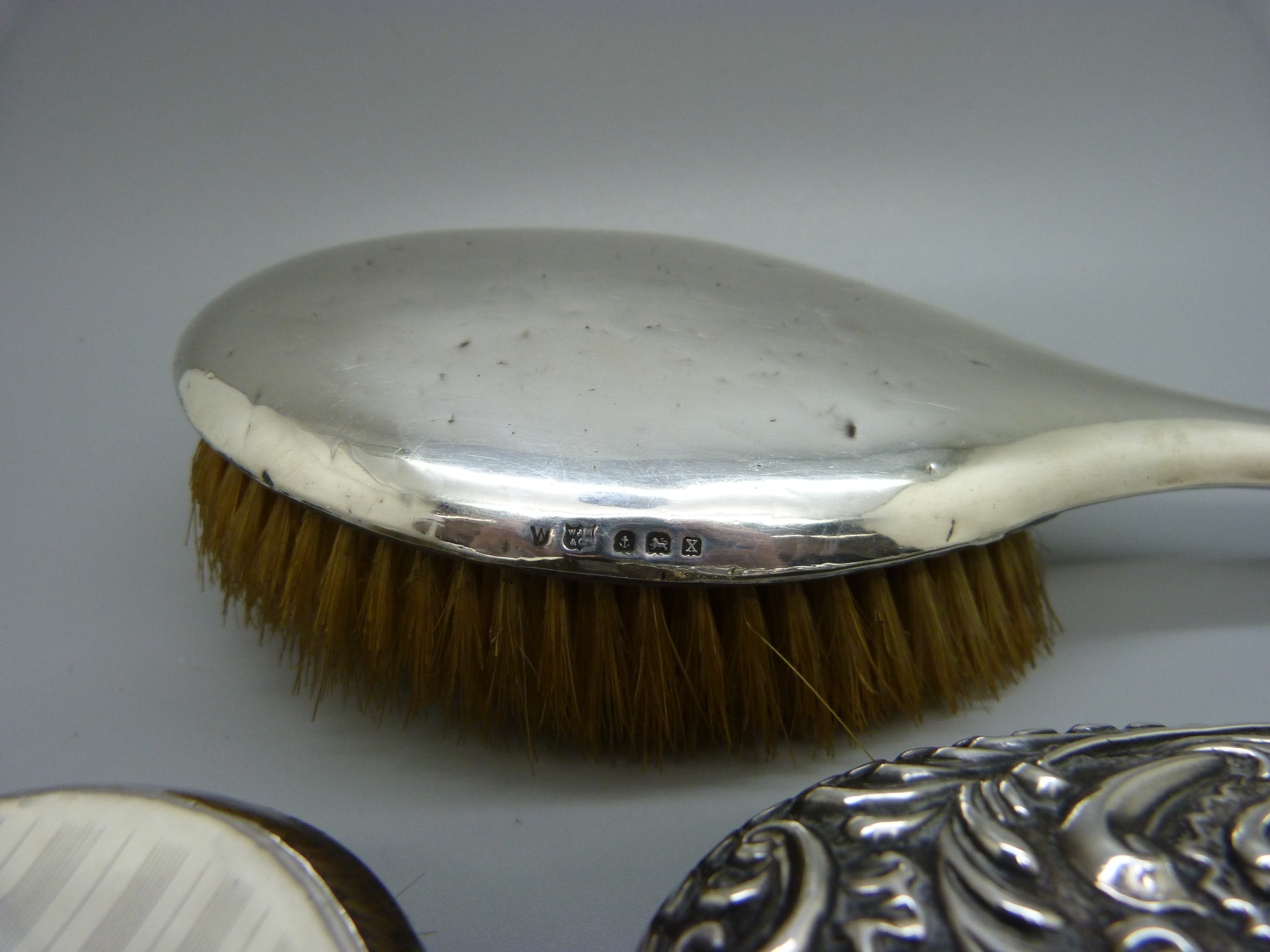 Three silver backed brushes, a/f - Image 2 of 4