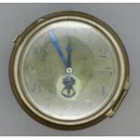 A vintage car clock, diameter 10cm