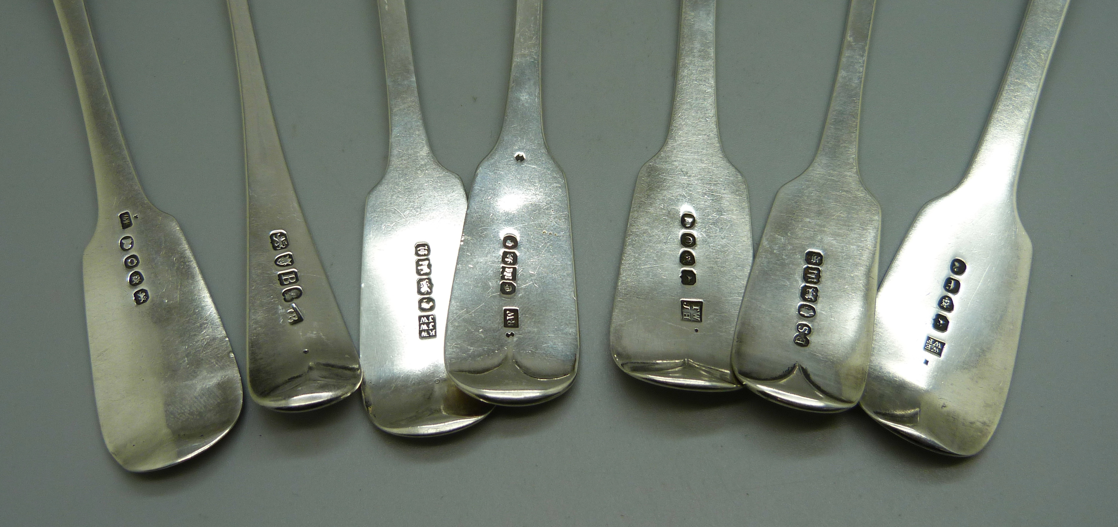 Seven 19th Century silver spoons, 480g - Image 4 of 4