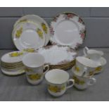 Queen Anne teaware and six Royal Albert plates **PLEASE NOTE THIS LOT IS NOT ELIGIBLE FOR POSTING