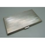 A large silver cigarette case, 242g, 85mm x 150mm