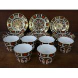 Royal Crown Derby tea ware, six cups, saucers and side plate (18)