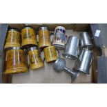 A collection of pewter and ceramic tankards **PLEASE NOTE THIS LOT IS NOT ELIGIBLE FOR POSTING AND