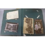 An album with a collection of early 20th Century postcards, railway, Ilkeston, Forest Town, 1920's