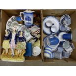 Two boxes of mixed china including Denby and Portmeirion **PLEASE NOTE THIS LOT IS NOT ELIGIBLE