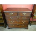 A George III mahogany chest of drawers
